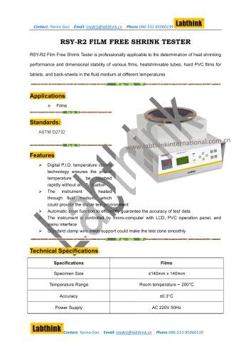 Heat Shrink Tester|labthink shrinkage tester.